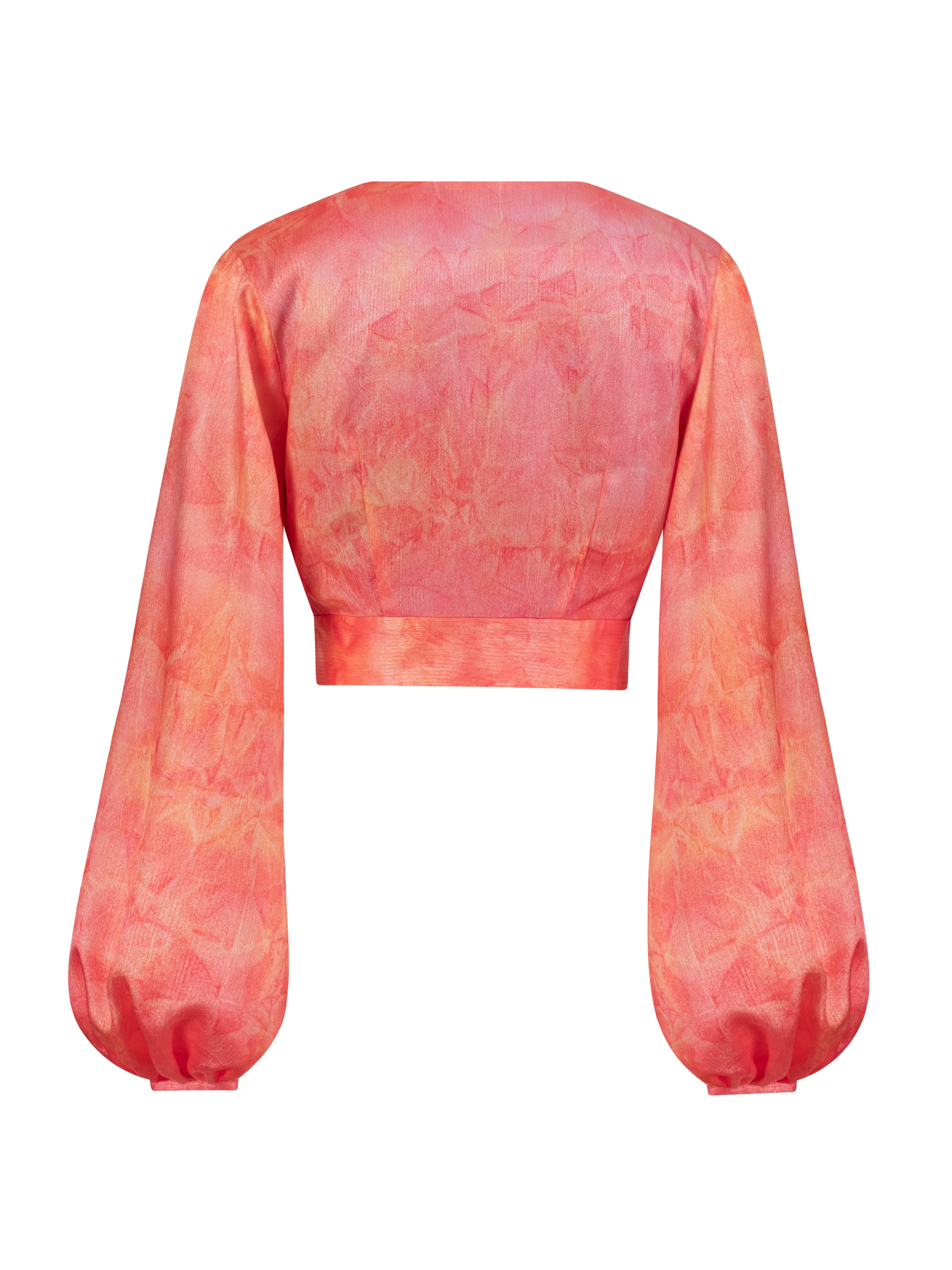 Nina Elevate Satin Blouse | Coral Red
