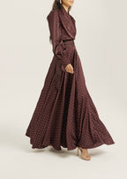 Lissa Maxi Dress Polka | Burgundy