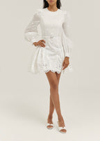Sophia Cotton & Embroidered Day Dress