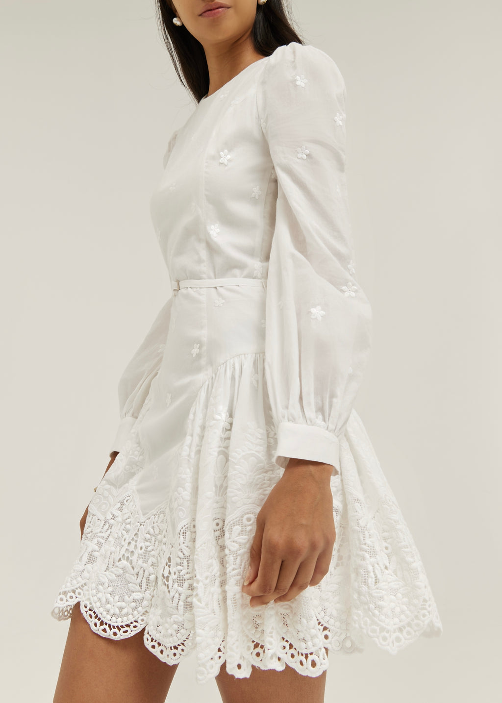 Sophia Cotton & Embroidered Day Dress