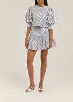 Laney Stripe Resort Skort | Navy/White