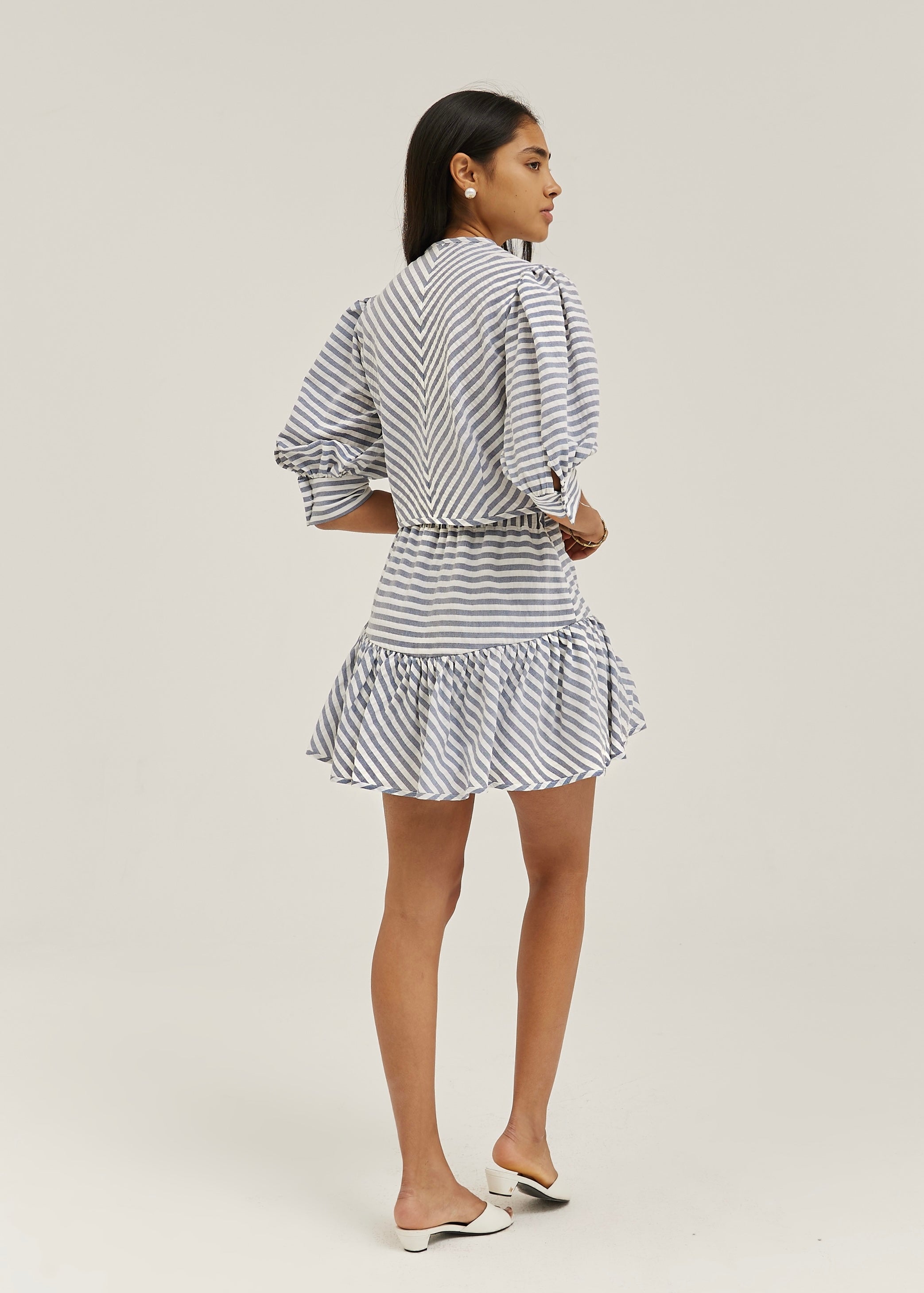 Laney Stripe Resort Skort | Navy/White