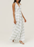 Emelia Soft Stripe Maxi Dress | Mint/White
