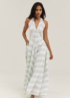 Emelia Soft Stripe Maxi Dress | Mint/White