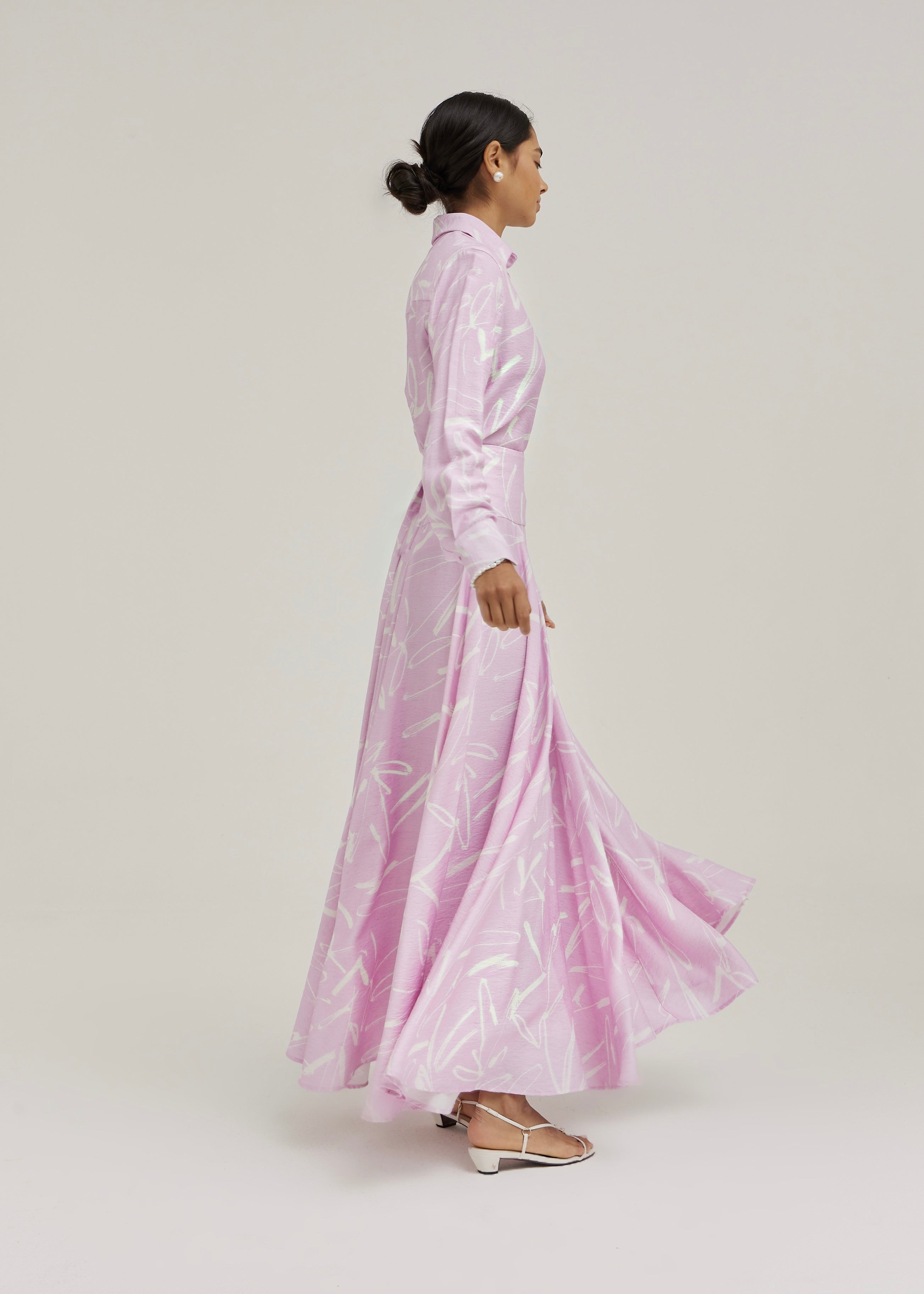 Palm Beach Printed Shirt | Pastel Mauve