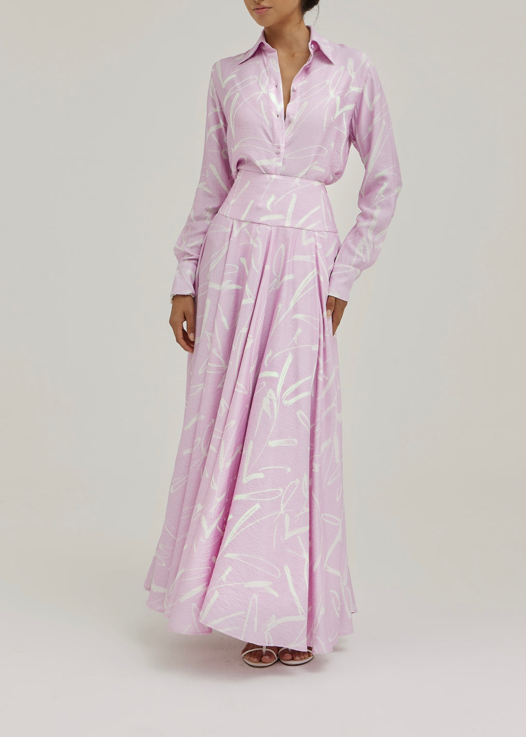 Palm Beach Printed Shirt | Pastel Mauve