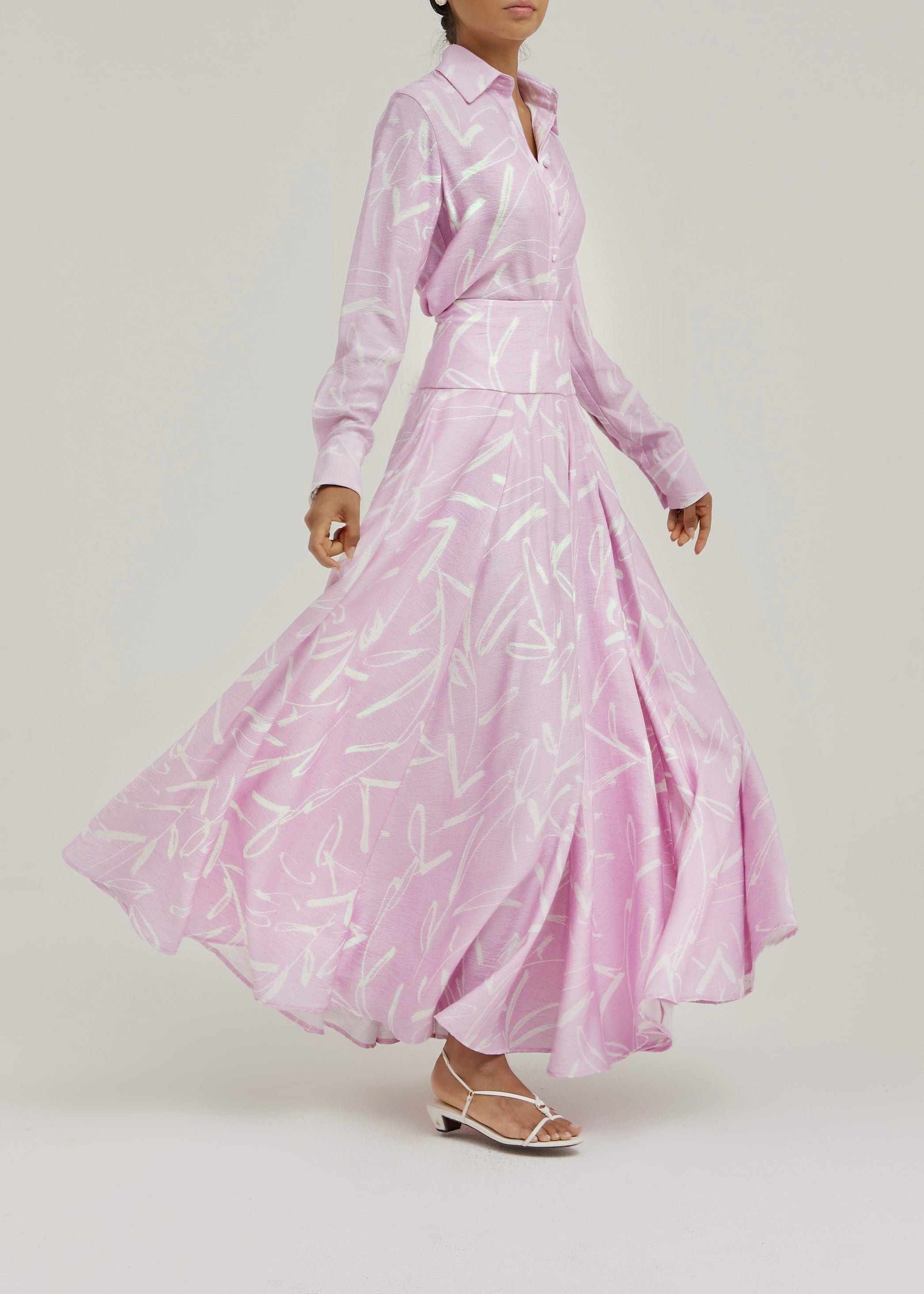 Palm Beach Printed Shirt | Pastel Mauve