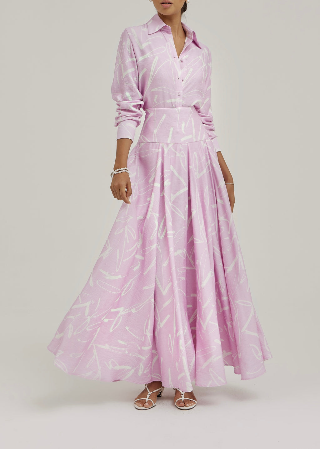 Palm Beach Printed Dream Skirt | Pastel Mauve