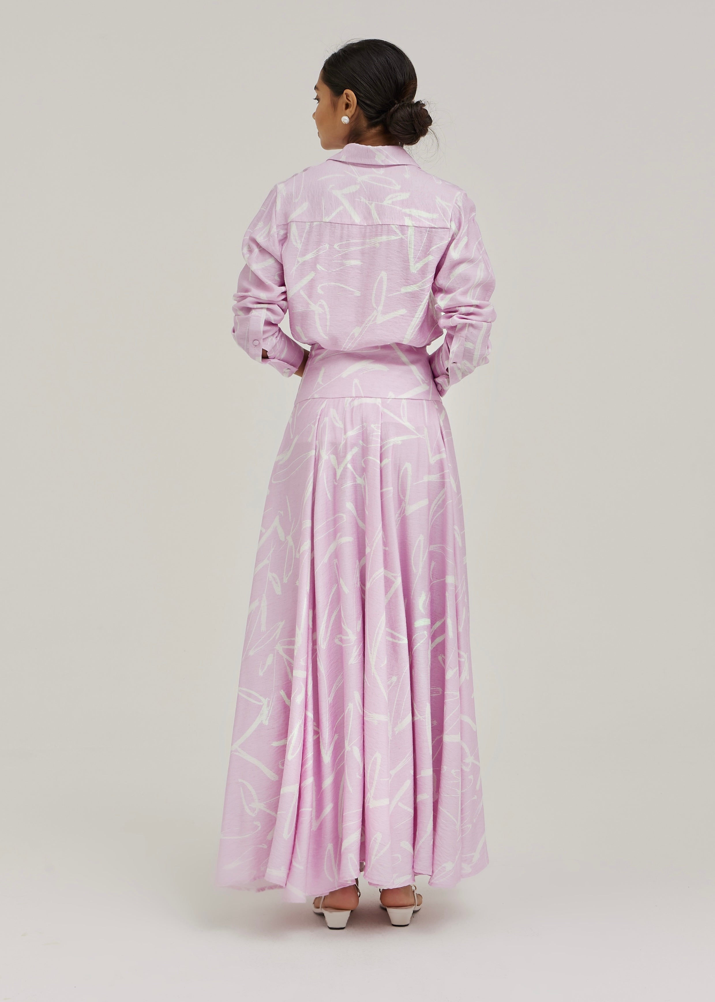 Palm Beach Printed Shirt | Pastel Mauve