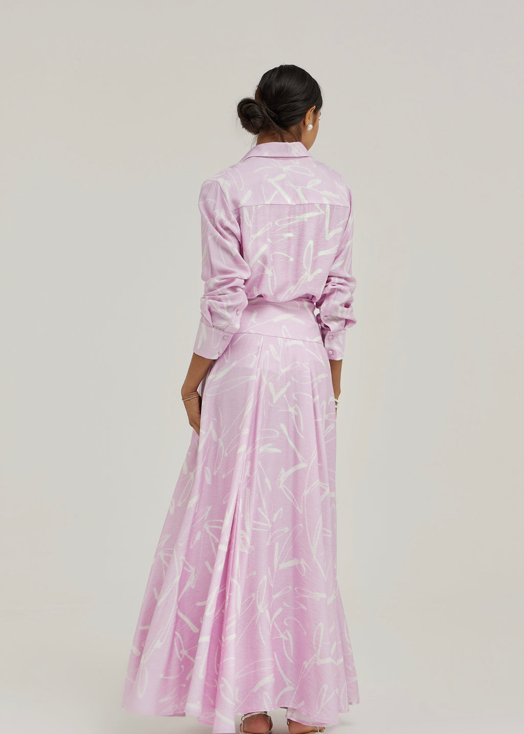 Palm Beach Printed Shirt | Pastel Mauve