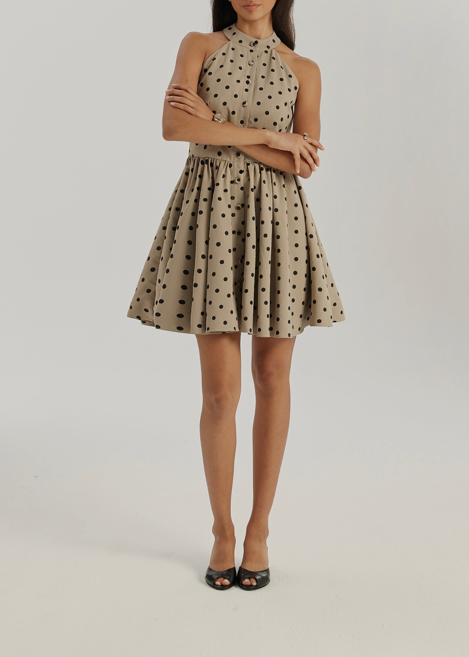 Hoxton Polka Dream Dress | Olive