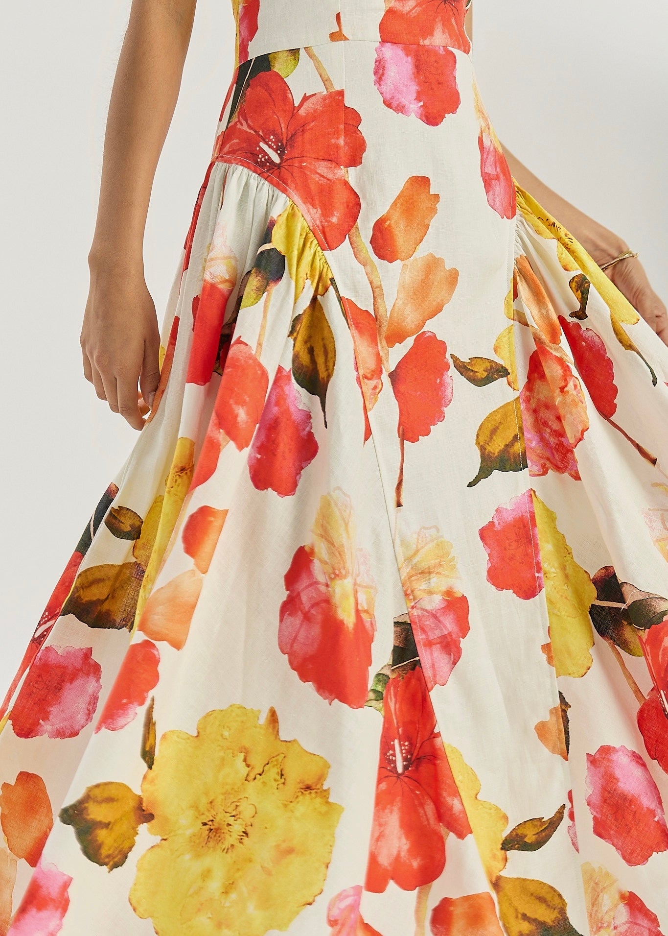 Maddie Iconic Halter Maxi Dress | Red Floral