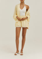 Coco Striped Knit Throw On Cardigan | Lemonade
