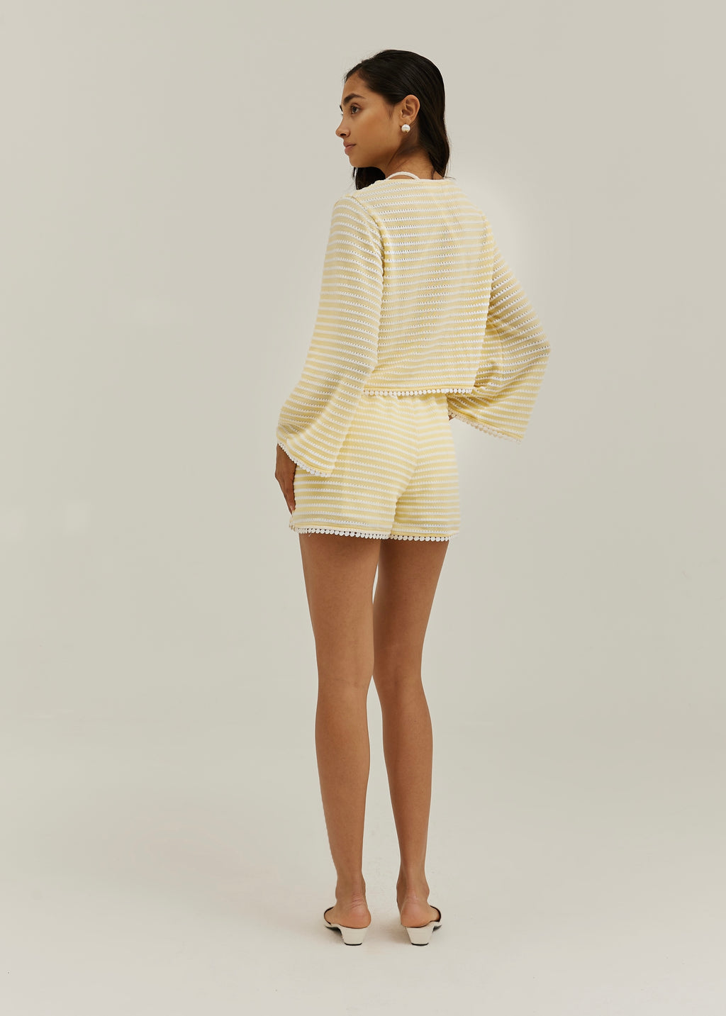 Coco Striped Knit Shorts | Lemonade