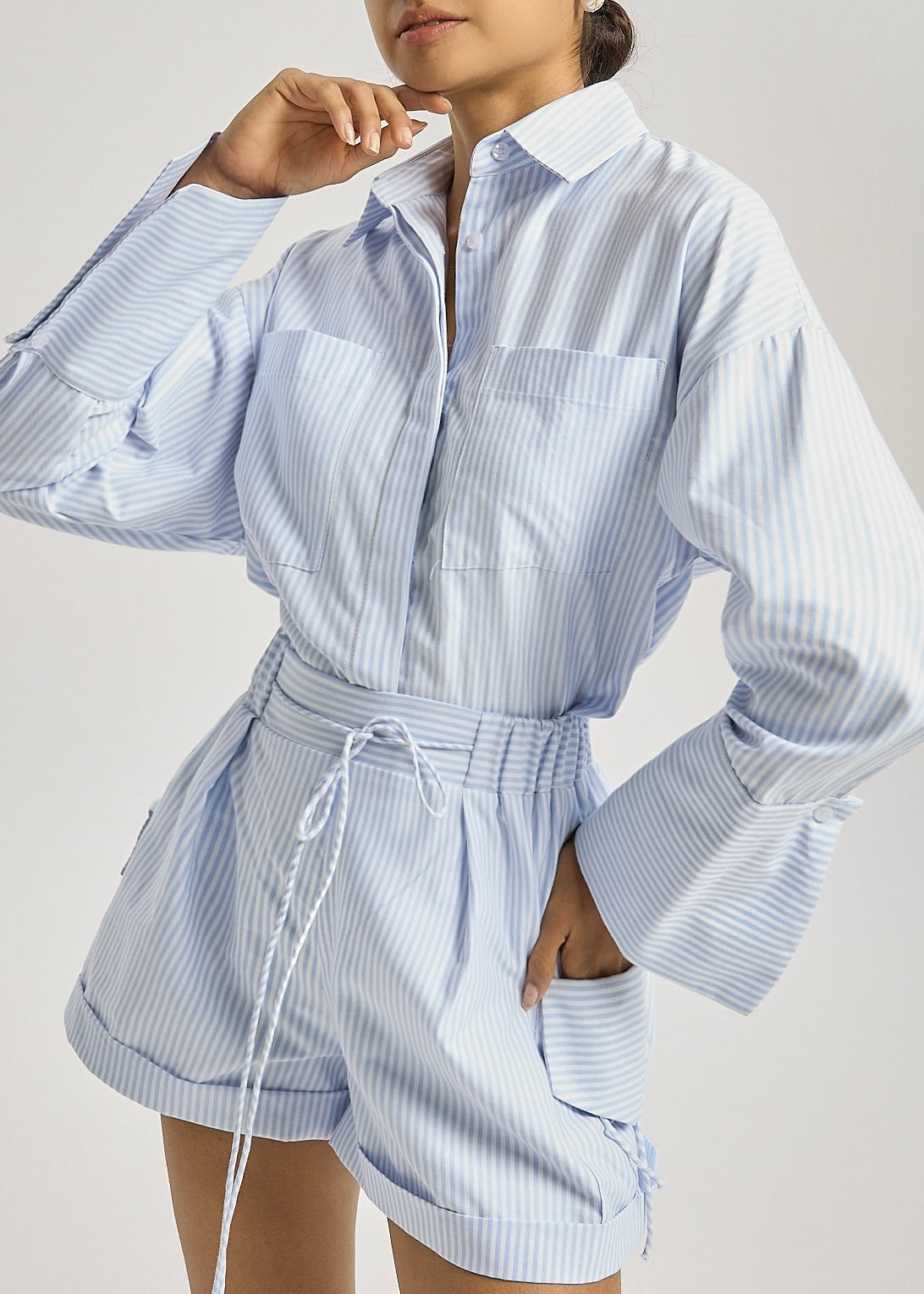 Portofino Stripe Shorts | Blue/White