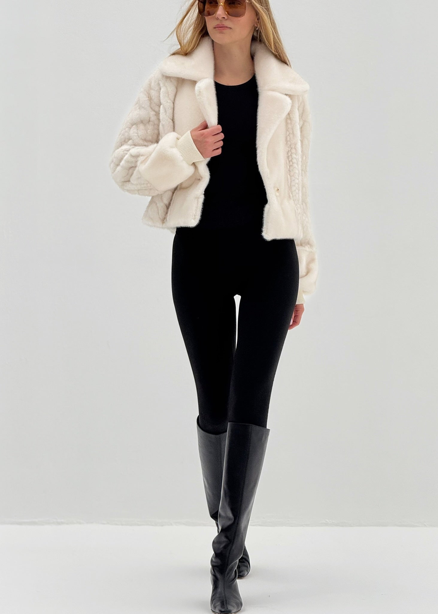 Belgravia Luxe Fur Coat | Winter Latte