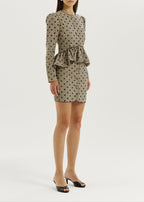 Hoxton Polka Mini Skirt | Olive