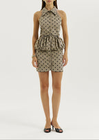 Hoxton Polka Mini Skirt | Olive