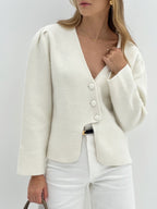 White Cashmere Cardigan