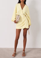 Morgan Elevated Linen Shirt  | Lemon Sorbet