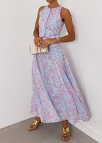 Patriza Printed Dream Skirt | Pastel Blue Mix