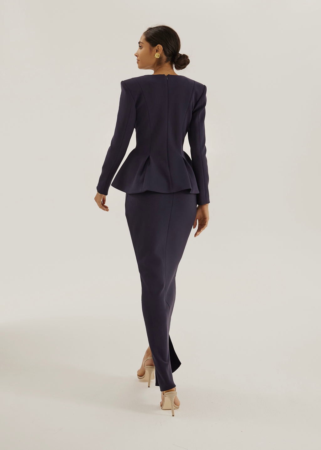 Jackie O Fit & Flare Top | Navy