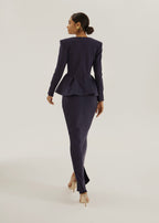 Jackie O Fit & Flare Top | Navy