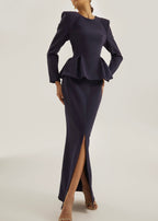 Jackie O Fit & Flare Top | Navy
