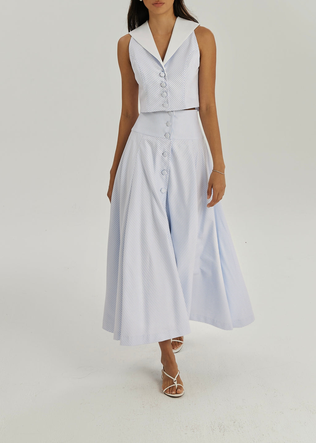 Juliana Stripe Day Top | Blue/White