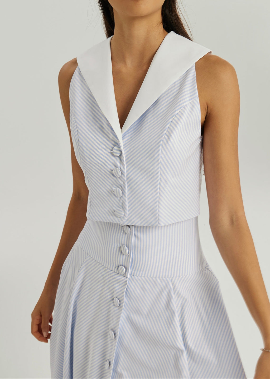 Juliana Stripe Day Top | Blue/White