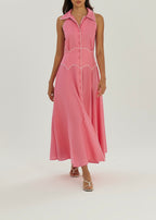 Kalila Contrast Icon Dress | Pink