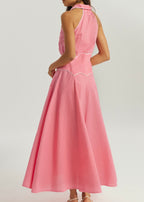 Kalila Contrast Icon Dress | Pink