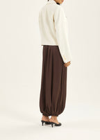 Karlie Satin Balloon Pants | Espresso