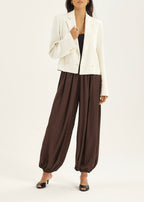 Karlie Satin Balloon Pants | Espresso