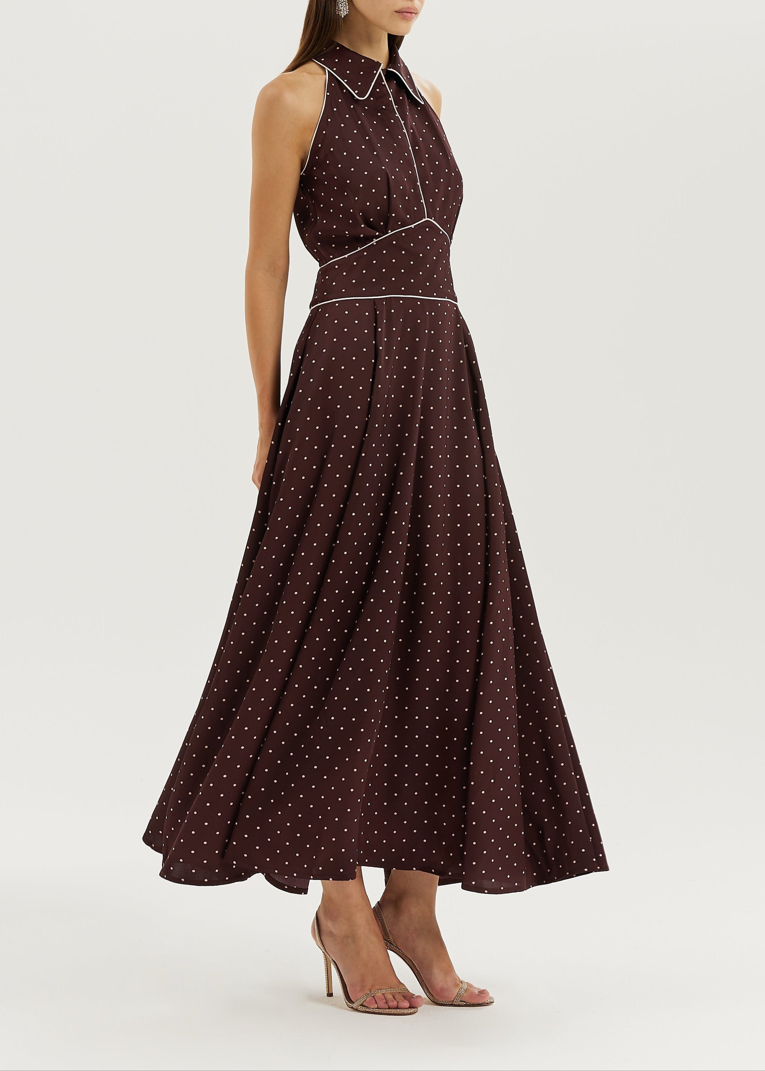 Liberty Polka Elegance Dress | Merlot