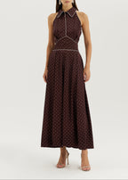 Liberty Polka Elegance Dress | Merlot