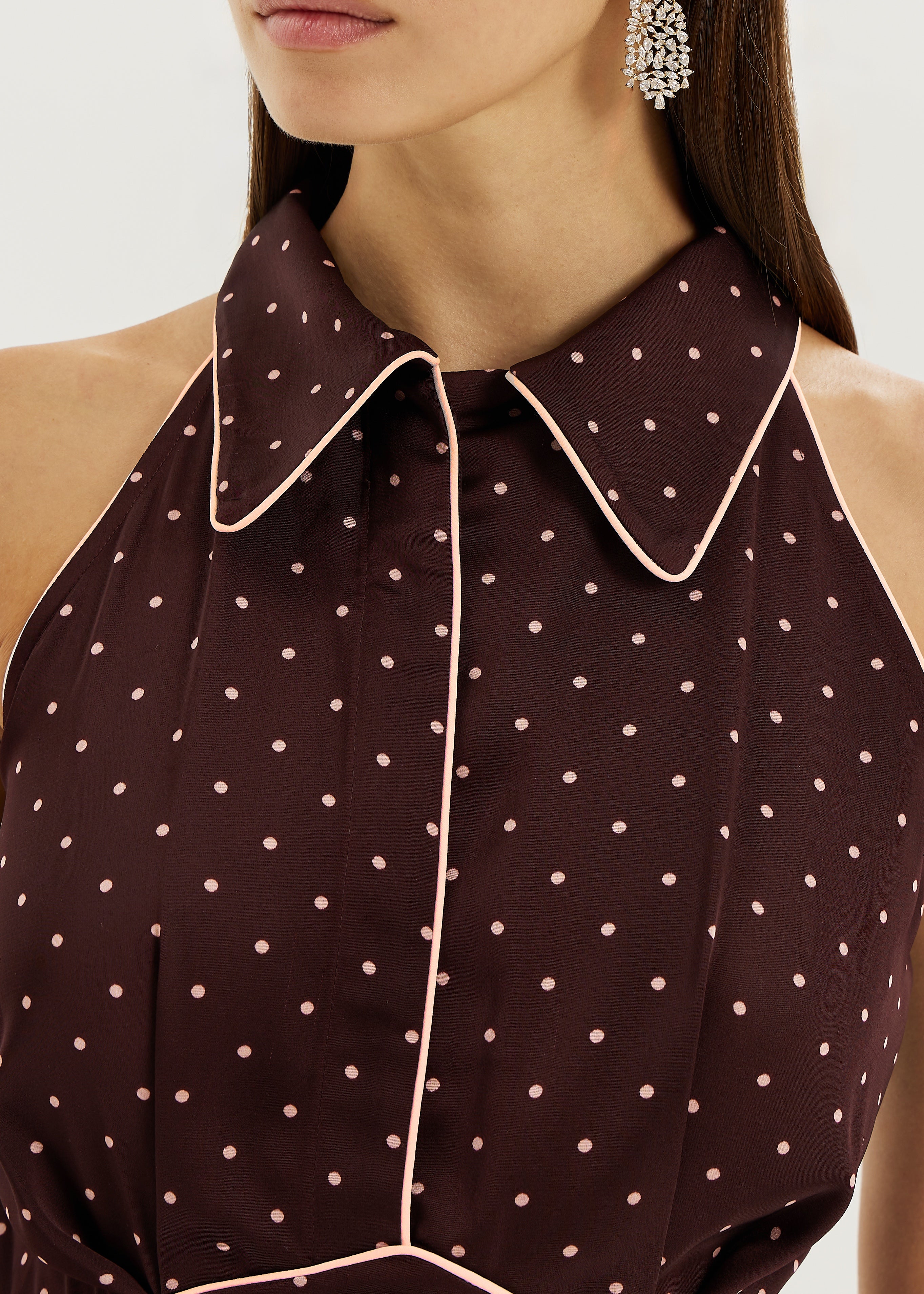 Liberty Polka Elegance Dress | Merlot
