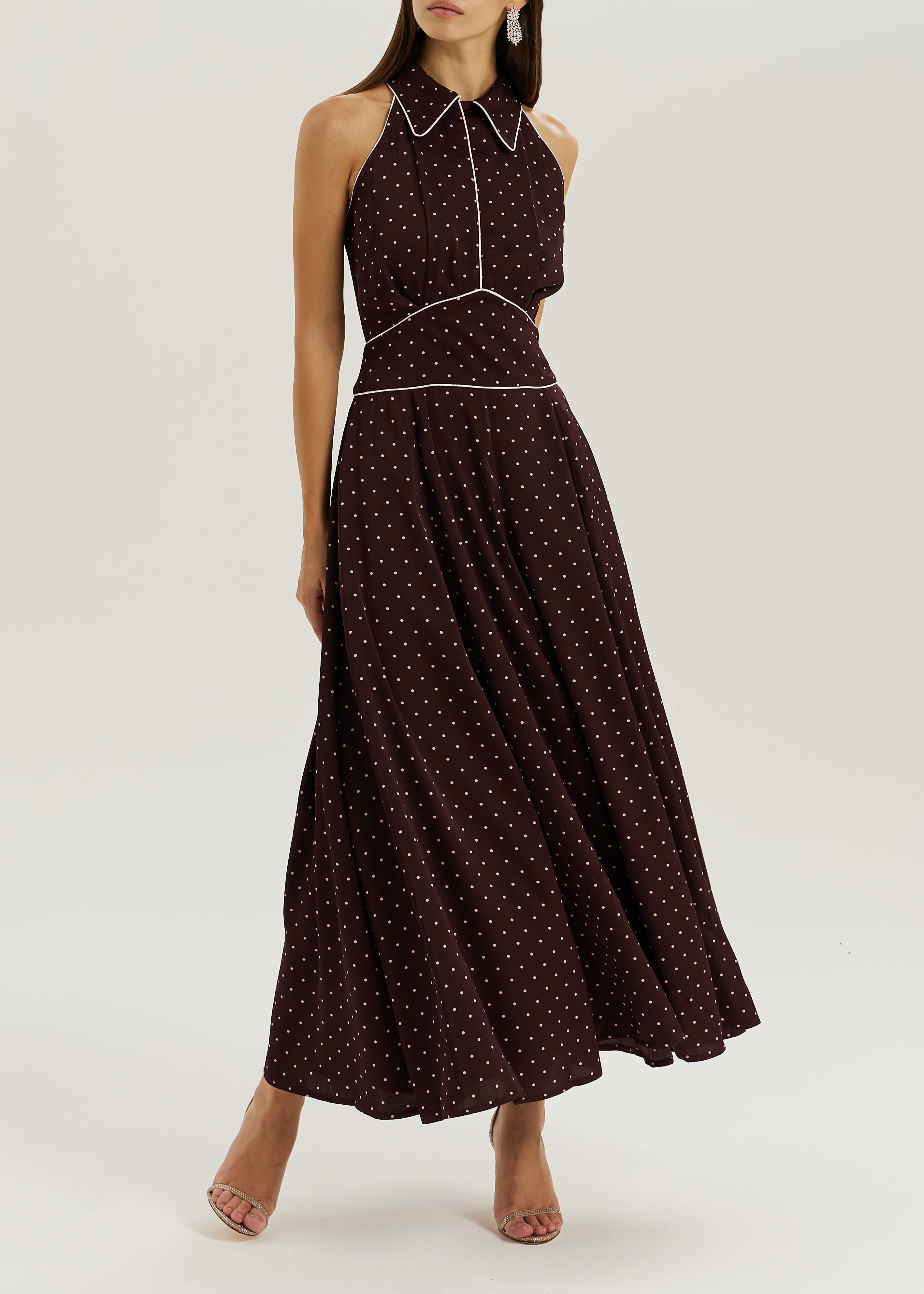 Liberty Polka Elegance Dress | Merlot