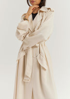 Louisa Elevated Trench Dress Coat | Cream