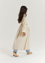Louisa Elevated Trench Dress Coat | Cream