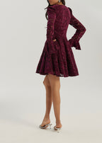Marni Velvet & Lace Elegance Dress | Plum