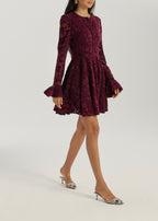 Marni Velvet & Lace Elegance Dress | Plum