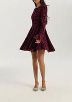 Marni Velvet & Lace Elegance Dress | Plum