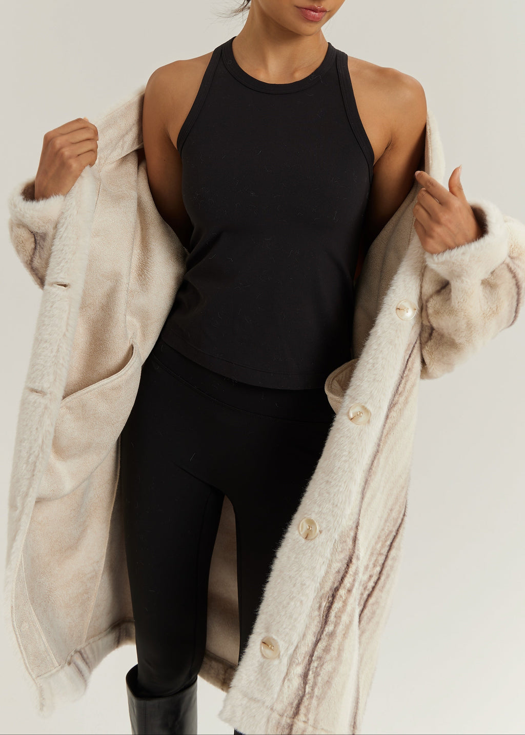 Mirabelle Premium Fur Coat | Ivory