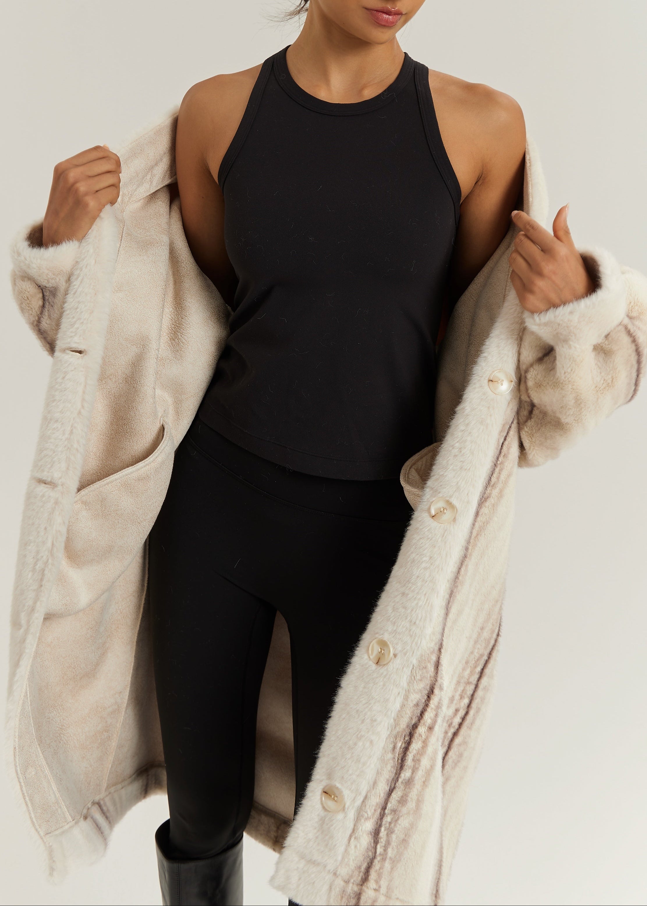 Mirabelle Premium Fur Coat | Ivory