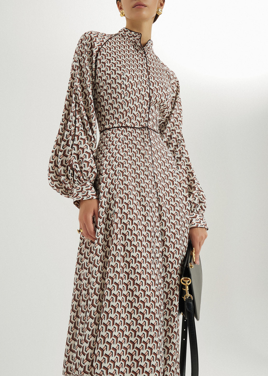 Oxana Geo Print Icon Dress | Ivory
