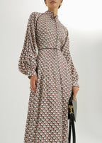 Oxana Geo Print Icon Dress | Ivory