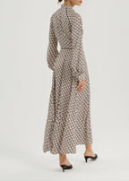 Oxana Geo Print Icon Dress | Ivory
