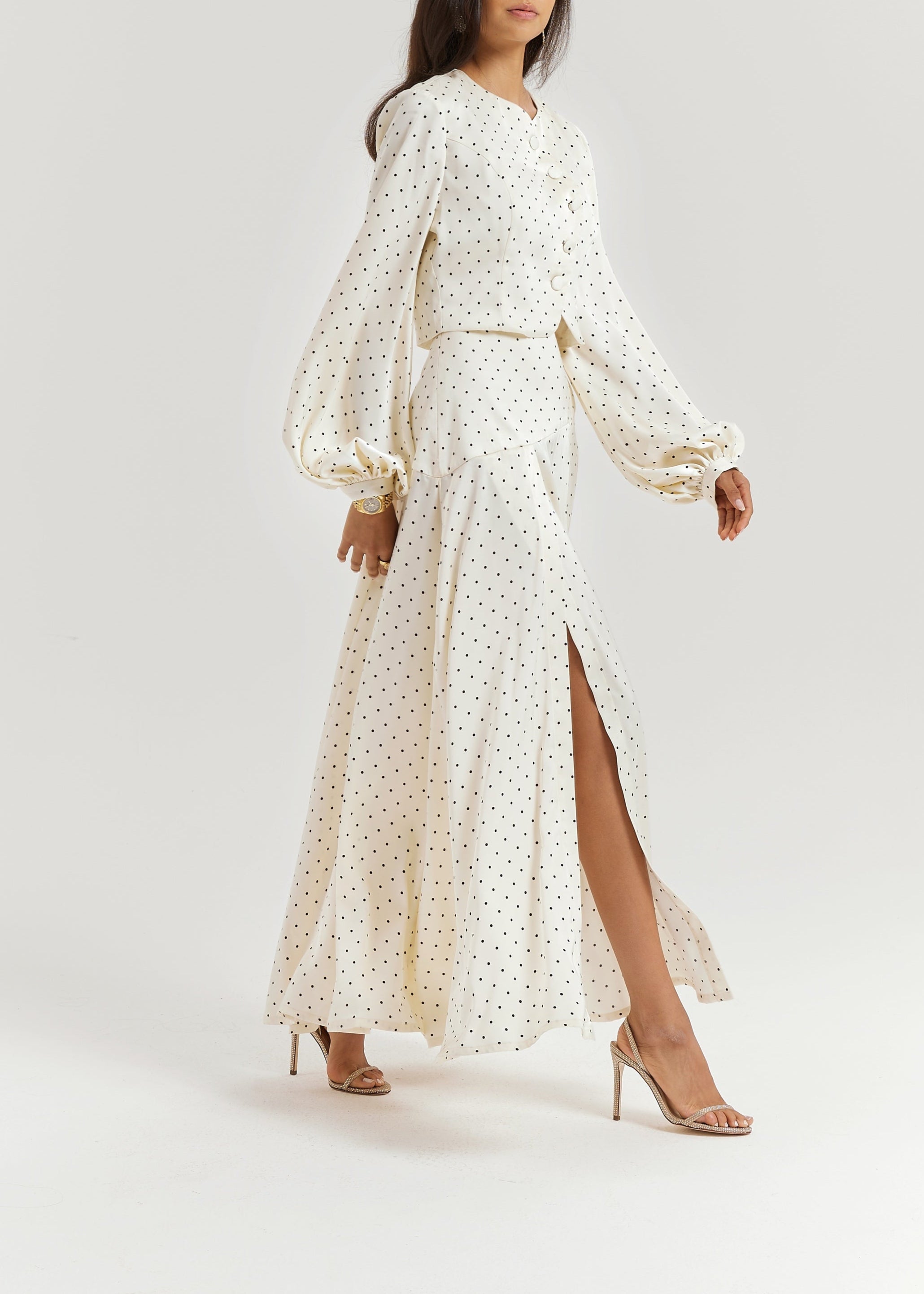 Rhona Polka Dot Dream Skirt | Ivory/Black