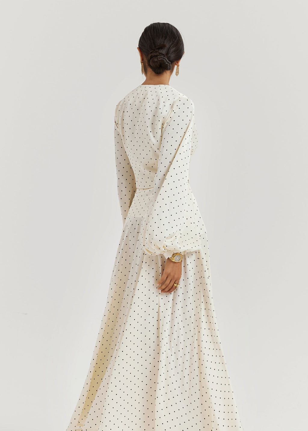 Rhona Polka Dot Blouse | Ivory/Black